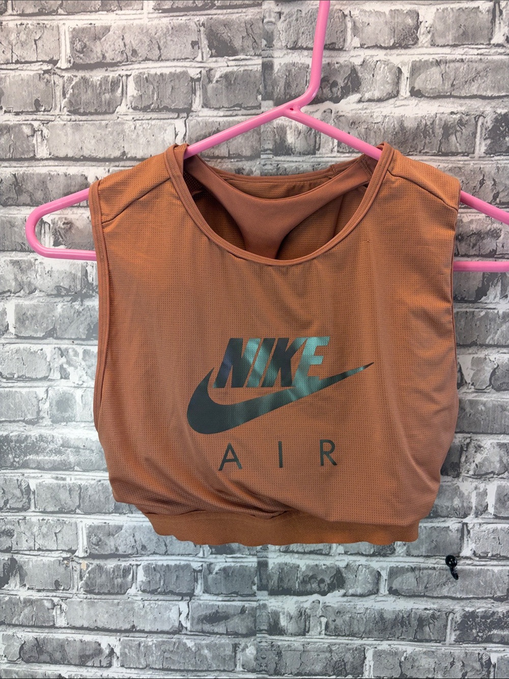 Nike Rust Orange Cropped Air Tank Top